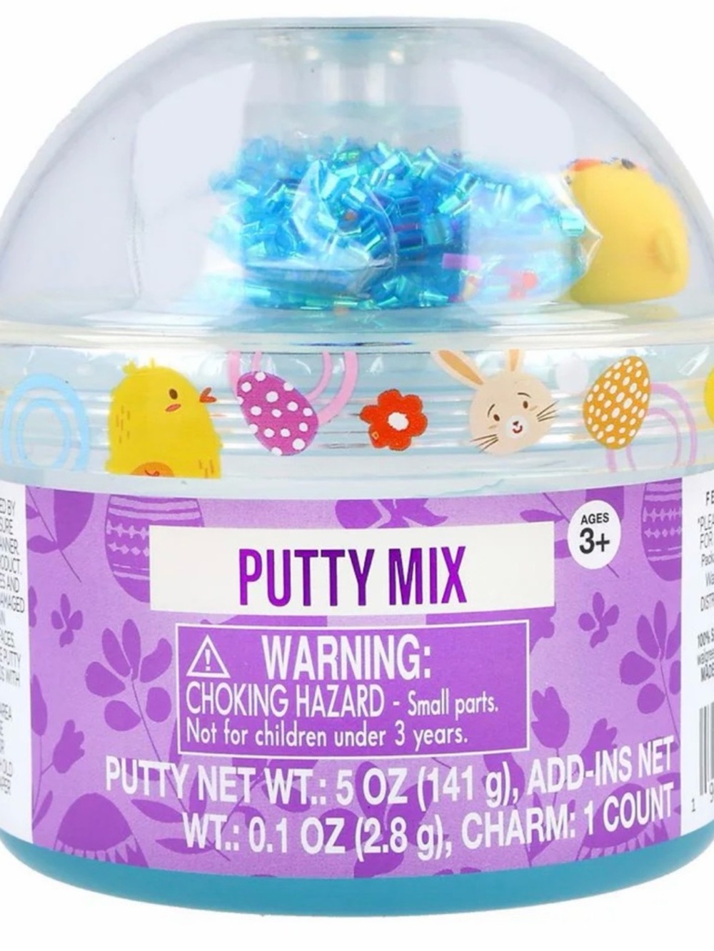 Putty Mix Kids Toy Putty - Purple with Blue Charm